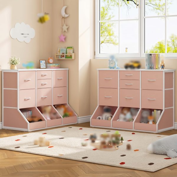 product-fancy-cbec5a93-dd28-4aff-88c0-d9d4665e7cb4 Single Bedroom with 7 Drawers And 3 Large Open Storage Combination Cabinets, Including Wardrobe Cabinets, Dressing Tables, Drawer Cabinets, Filing Cabinets, for Home/hallway/bedroom Use, White/pink/purple/black/brown