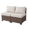 product-fancy-cc42f821-bc99-42c1-9d84-9f2858d4698a RAISED Patio Furniture Set, 2piece/3piece/4piece/6piece Wicker Outdoor Patio Furniture Sets with Cushions And Coffee Table, Outdoor Sectional Boho Patio Conversation Set Sectional Sofa for Backyard, Porch, Beige/Blue
