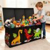 product-fancy-cc78aad6-9fdd-47de-970f-29c270ecb1a7 Extra Large Box, Collapsible Sturdy Storage Organizer With Lids, Dinosaur Box For 14+ Boys Girls, Chest Bin Baskets For Living Room, Playroom, Bedroom, Nursery, Black