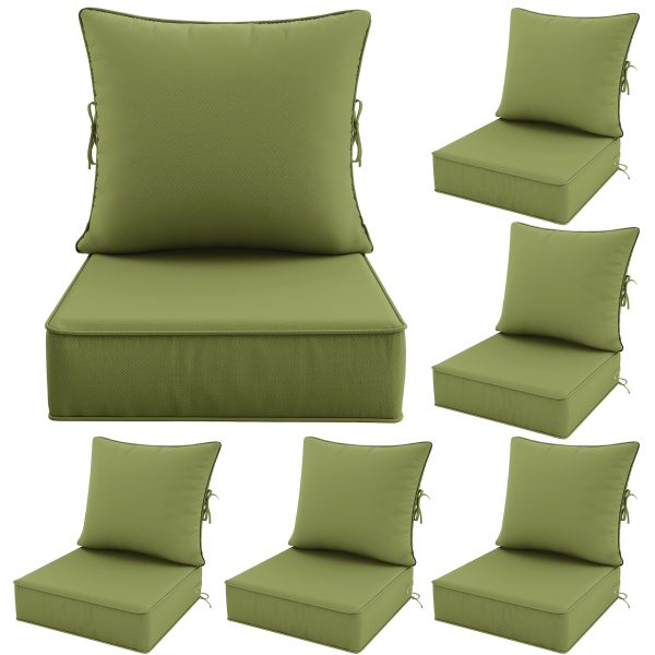 product-fancy-ccaf3197-f660-4322-b882-fa367ab42914 Outdoor Cushion Set of 1pc/2pcs/4pcs/6pcs - Thick 35D High-Density Foam Cushions Measuring 24*24*6.5 Inches, Featuring Quick Rebound, High Durability, And Easy Cleaning, Suitable for Outdoor Furniture Like Sofas And Patio Chairs
