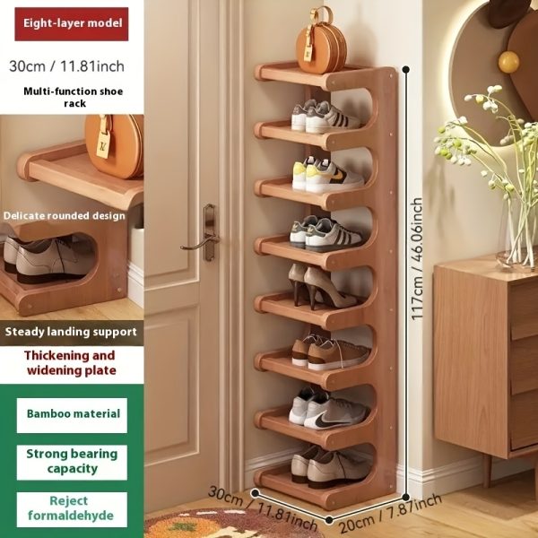 product-fancy-cd080a91-d442-4991-adbb-256cf97ac279 2-8 Floors of Bamboo Shoe Racks, Multifunctional Storage Racks, Narrow Space Storage Racks, Easy Bamboo Shoe Racks Suitable for Various Rooms, Room Decoration Racks, Bookcase Kitchen Racks, Holiday Gifts, Housewarming Gifts. Shoe Storage Box