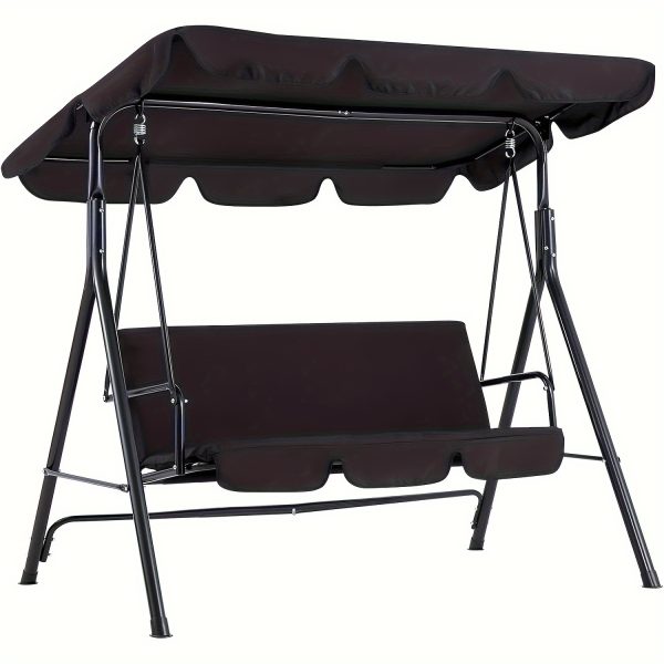 product-fancy-cdc16116-2e67-4aee-97e3-080d6a5d616b YODOLLA Outdoor Swing Chairs, 2-Person Glider Bench with Detachable Cushion And Adjustable Canopy, Ideal for Garden, Poolside, And Backyard