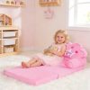 product-fancy-cdd12f2b-9ce0-40ea-9d1c-e4a84b9b053e Kids Sofa Princess Crown Pink - 2-in-1 Flip Open Kids Couch & Lounger | Machine Washable Plush Cover & Certified Safe Foam | Dreamy Reading Nook Chair For Girls