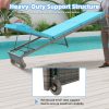 product-fancy-ce9bdde5-c5c4-4b77-a96a-e60f41663b1d Lounge Chair Set, 3pcs Outdoor Modern Patio Furniture Lounge Chairs Set of 2 with Adjustable Backrest And Side Table, Durable PE Wicker, Weather Resistant Cushions, Blue