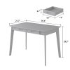 product-fancy-cec73179-df0e-4a82-a908-b136fe1c3e36 Modern Office Desk Computer Desk Writing Wood Desk Study Work Desk, With 2 Drawer, Suitable For Study Or Office, Equipped With Two Drawers And Four Legs, Easy To Assemble, Minimalist Design