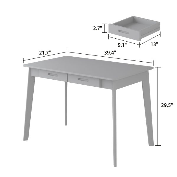 product-fancy-cec73179-df0e-4a82-a908-b136fe1c3e36 Modern Office Desk Computer Desk Writing Wood Desk Study Work Desk, With 2 Drawer, Suitable For Study Or Office, Equipped With Two Drawers And Four Legs, Easy To Assemble, Minimalist Design