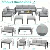 product-fancy-cee15aa5-4e1e-411f-b02d-b32fd273dc50 YODOLLA Aluminum Outdoor Furniture Collection, Contemporary Patio Set Including Coffee Table, 7pcs Conversation Set with Cushions for Balcony, Porch, And Lawn