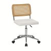 product-fancy-cf43ef02-39a2-4cd3-8365-91e4b3aa881a Swivel Upholstery Adjustable Height Home Office Chair, Ergonomic Armless Chairs