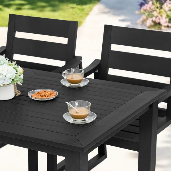 product-fancy-cf620dda-092f-4dd3-ae4d-80b25acf830a HDPS Outdoor Dining Table, Weather-Resistant Rectangle Patio Dining Table, 500 LBS Weight Capacity, Outdoor Patio Table for Outside Indoor, Lawn, Garden, And Backyard