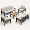 product-fancy-cf9eeb38-9191-4fb6-bff3-5d44548b3a3f Aluminum Outdoor Patio Furniture Set with Upgraded Cushions And Armrests, Perfect for Backyard, Garden And Poolside Relaxation