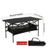 product-fancy-cfa1ff92-0439-4683-bdb1-e24075415ffe Lightweight Aluminum Folding Camping Table Portable Roll-Up Design for Outdoor, Camping, Beach, BBQ, Patio, And Picnic, Durable & Waterproof with Carrying Bag