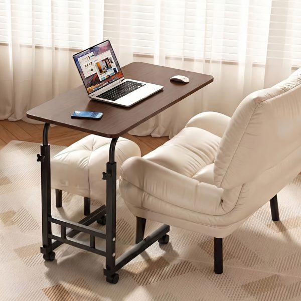 product-fancy-cfa9edab-7937-404a-8b3d-ed0126f45007 Adjustable Rolling Bedside Table with Wheels | C-Shaped Laptop Desk for Bed And Sofa, Small Mobile Overbed Table with Storage Shelves, Height Adjustable Nightstand for Home, Office And Living Room