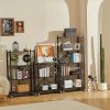 product-fancy-cfb4801e-698d-4fff-b8ed-b766cefb859b Office Bookshelf Shelving Unit, 3/4/5-Tier Unassembled Storage Rack, Equipped with Wheeled Multi-Layer Storage Shelves, Portable Floor-Standing Versatile Miscellaneous Storage Rack
