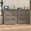 A Rustic Sideboard Storage Cabinet Featuring Three Wooden Drawers, Designed for Multiple Uses. This Stylish File Cabinet Serves As Accent Furniture Suitable for The Living Room, Entryway, Home Office, Or Kitchen, Available in White, Brown, And Grey