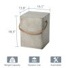 product-fancy-d09cf8dc-df57-4e4f-85c8-76bfda33842d Concrete Outdoor End Table, 17'' Hemp Rope Side Table, Light Gray, Farmhouse Style, Modern Art Patio Side Table, Concrete Garden Stool