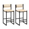 product-fancy-d1354ea4-59dd-489a-8dee-4b419c6c439f Set Of 2 Modern Oriental Style Bar Stools, Velvet Upholstered Counter Height Chairs with Backrest & Footrest, Golden Metal Frame Kitchen Island Dining Stools, Multi-Color & Multi-Finish New Asian Aesthetic