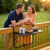 product-fancy-d144d949-87fa-43d9-a8f9-82fc76a5b24b Balcony Railing Table, Outdoor Folding Hanging Table with Adjustable Heights, Heavy Duty Metal Hanging Bar Table for Patio, Garden and Deck