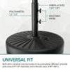 81.5lb Patio Umbrella Base Stand, Water Fillable Outdoor Umbrella Holder, Heavy Duty Market Umbrella Stand for Pool Deck Backyard Garden