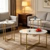 product-fancy-d23de035-3e19-495d-bb7a-e9347d1e7239 Nesting Coffee Table Set of 3, Round Side Tables with Cross Metal Frame, Modern Stacking End Tables for Living Room, Bedroom, Small Space