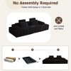 product-fancy-d288bf9f-bd0d-4df6-a6f7-5a790a2cd934 L Couch Sofa Sectional for Sofa Living Room Convertible Couch Bed with Deep Seats Lounge Chairs, Corduroy, Boneless Sectional Couches, Living Room/Bedroom - Modular Living Room Furniture Set Ideal Multifunctional Couch - No Assembly Required (Black