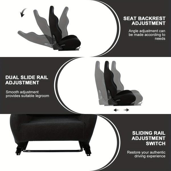 product-fancy-d3355fd3-c48a-4661-95f6-ec07aec06886 Minneer Adjustable Racing Simulator Cockpit Black Seat Dual Lock Dual Lane Adjustable PVC