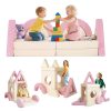 product-fancy-d33ef2b5-7218-4926-91fc-8a8cc76d2678 12pcs Modular Kids Play Couch - Soft & Sturdy Foam Sofa Washable Velvet Covers DIY Castle Slide Set Living Room Kindergarten Play Area