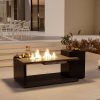 product-fancy-d35058f2-a4db-4410-84ec-5a105dbd8133 53.1'' Wide Modern Outdoor/ Coffee Table & Side Table - All-Weather & Steel with Wood Grain, Low-Maintenance Furniture for Living Room, Balcony, Courtyard - Easy Assembly (Some Tools Required)