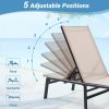 Value 2-Pack Chaise Lounge Set, Lightweight Aluminum Frame, Foldable Portable Pool and Beach Chair Furniture, Adjustable Backrest, Ideal for Patio Deck Yard
