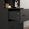 Wood Bookshelf with 3 Drawers - 6 Tier Freestanding Tall Storage Cabinet, Modern Floor Cabinet for Bedroom, Curio Cabinets with Storage for Living Room, Home Office