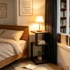 product-fancy-d3c3d3a4-a99b-429d-bcdf-dceda69226d7 3-Tier Nightstand, Industrial Bedside Table with Open Storage Shelves, Wood Top Metal Frame End Table, Space-Saving Side Table for Small Spaces, Living Room, Bedroom, Ideal for Lamp, Books, Plants