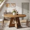 product-fancy-d3eb4c93-8bce-48b6-968a-0656f3d361a5 47 Inch Farmhouse Dining Table, Rustic Round Dinner Table for 4, Ideal for Home Dining Room And Living Room, Offering A Countrified Touch to Your Decor