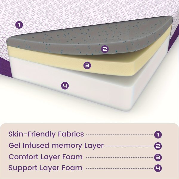 product-fancy-d41950ad-8134-4324-93b1-d91f71a84aae 12 Inch Gel Infused Breathable Memory Foam Mattress, Adaptable to Adjustable Bed Frame