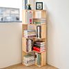 product-fancy-d4466726-0498-4d22-af80-65fa6ca49181 Full Solid Wood Corner Bookshelf, No Paint No Formaldehyde, Space-Saving Storage Shelf, 3/4/5 Tier Rustic Corner Bookcase, Stable Standing Bookcase for Bedroom Living Room Home Decor, Easy Assembly