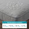 product-fancy-d457b128-b63c-417f-a826-c50d217e7184 2pcs Large Square Outdoor Wicker Ottoman Set with Thick Cushions - All-Weather PE Rattan Suitable for Garden, Poolside, Patio Furniture, Grey/White Cushioned Stool, Footrest for /Outdoor Use, Assembly & Low Maintenance