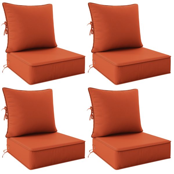 product-fancy-d6101f43-a0d2-4d1e-b587-9afabd970187 Outdoor Cushion Set of 1pc/2pcs/4pcs/6pcs - Thick 35D High-Density Foam Cushions Measuring 24*24*6.5 Inches, Featuring Quick Rebound, High Durability, And Easy Cleaning, Suitable for Outdoor Furniture Like Sofas And Patio Chairs