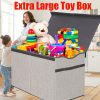 31.7gal Extra Large Box, Collapsible Sturdy Kids Chest For Boys, Girls, Kids, Storage Organizer Bins With Lids, Box Basket For Living Room, Bedroom, Nursery