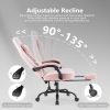 product-fancy-d6f52196-5d7d-49fd-b2b9-a1287b9c831f Ergonomic Gaming Chair | High Back, Flip-up Armrest, Wheeled, Height Adjustable 360°-Swivel, Sponge Filled, Solid Back Style, Synthetic Faux Leather, Lumbar Support, Manual Recliner, Wipe Clean - ANTONIA
