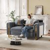 product-fancy-d72ffc76-5621-4f89-a81b-b351e2136cb8 Set of 2 67" 2-Seater/ 84.7" 3-Seater Chesterfield Sofas Luxury Velvet Couches Modern White And Golden Sofas for Living Room, Mid-Century Victorian Loveseats with Removable Cushions And 2 Toss Pillows And Golden Metal Legs