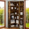 product-fancy-d73f4df0-ba59-4d3d-b569-9289bcdc8c3a Contemporary 71-Inch Tall Bookshelf, a Standalone Corner Unit, Finished in an Elegant White, Offers 6 Levels of Storage with a Complete Backsplash, Ideal for Enhancing The Functional Aesthetics of Your Living Room, Bedroom, And Office