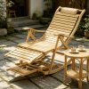 product-fancy-d76cc8ac-5484-46b2-a9bb-6946383f807a AESOME Loungers Deck Chair Wood Foldable Recliner Zero Gravity Chairs Bamboo Rocking Chair Ergonomic Design High Back Chaise Garden Outdoor Sun Lounge with Footrest for Patio Pool Sauna Sunbed