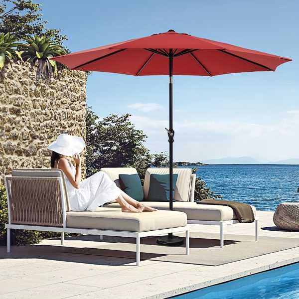 product-fancy-d7825ab8-d081-4701-829c-f859a1cd0bb6 9ft Patio Umbrella, Outdoor Pool Umbrella, 9ft Camping Umbrella, Waterproof Table Umbrella