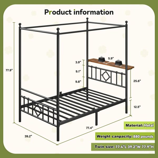 product-fancy-d7cac87b-f7d1-4c7a-8202-d423b231994e Queen/full/twin Size Bed Frame with Storage Headboard, Detachable MetalPlatform Bed with Under-Bed Storage, Sturdy Bed Frame with Shelves, No Box Spring Needed White/black