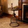 product-fancy-d864f9bc-7a4f-497b-9628-436b42d16a67 1pc Vintage Bronze & Suitable for Name/standardAttributeName Metals Sofa Side Table - Compact Round Coffee Table for Small Spaces, Balcony, Living Room, Bedside - Iron Top & Metal Base, No Assembly Required, 40cm/14.75in Width