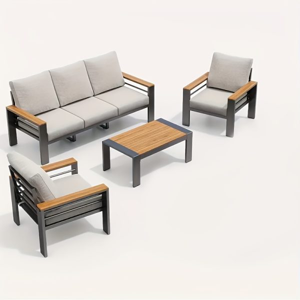 product-fancy-d89c27e0-3c28-4148-a1bb-8b6ef94b6990 Aluminum Outdoor Patio Furniture Set with Upgraded Cushions And Armrests, Perfect for Backyard, Garden And Poolside Relaxation