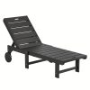 product-fancy-d8e733bf-e9a2-4aa4-a167-950217861b4a Chaise Lounge Chair Outdoor, HDPS Material, Outdoor Pool Lounge Chairs with 5-Position Backrest, Patio Lounge Chair with Wheels for Outside, Poolside, Beach
