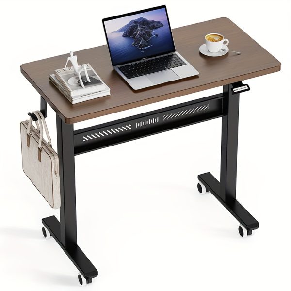 product-fancy-d91ae848-b1a5-4030-8474-a5ce891f0d62 Wheeled Mobile Standing Desk, Pneumatically Adjustable Height Desk for Walking, Rolling Computer Workstation for Home Office