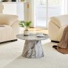 product-fancy-d9422d81-c639-44dd-bbeb-45e025d83917 Round Coffee Table 23.6 Inch Modern Minimalist Small Space-Saving Low Table with Smooth Tabletop & Engineered Wood/MDF Top, Suitable for Living Room, Bedroom, Apartment, Office - Assembly Compact Circular Furniture for Small Spaces