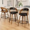 product-fancy-d985b8a7-491c-4dea-8e73-bf538ca02045 3/4pcs Bar Stool Set: Luxurious Faux Leather, Swivel And Armless Kitchen Counter Stools with Thickened Cushion And Back Support, Designed for Kitchen Islands And Bar Counters