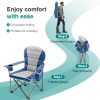 product-fancy-d98ccd49-5776-457c-a9d4-0034a084bb14 Extra Large Camping Folding Chair with Organizer Bag, Side Mesh Bag, Mesh Cup Holder And Sporting Goods Bag, Suitable for Lawn, 500 Lbs. Weight Capacity