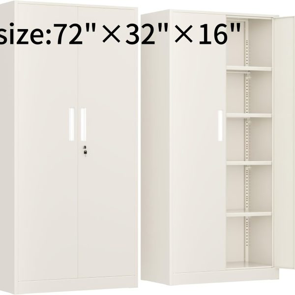 product-fancy-d9a20c98-3d98-4b82-86bc-449dcf7d0c0c Lockable Metal Filing Cabinet, Metal Filing Cabinet, Used For Storing Documents And Office Supplies, Equipped With A Door And Shelves, Is A Modern Style Filing Cabinet, Convenient To Use And With A Small Footprint.